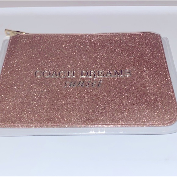 Coach dreams sunset fragrance slim cosmetic pouch w/ coach shopping bag - Picture 1 of 7